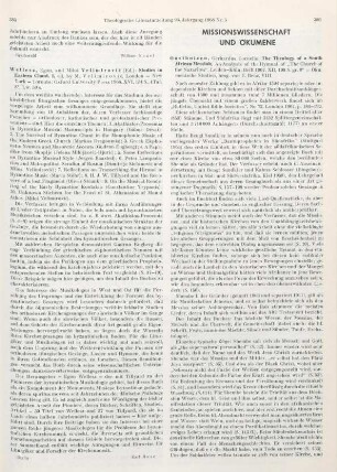 386-387 [Rezension] Oosthuizen, Gerhardus C., The theology of a South African messiah