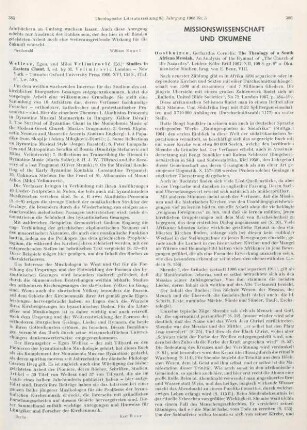 386-387 [Rezension] Oosthuizen, Gerhardus C., The theology of a South African messiah