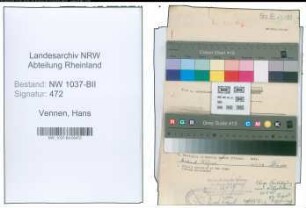 Entnazifizierung Hans Vennen , geb. 17.02.1915 (Ingenieur)
