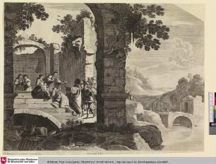 [L'Adoration des Rois; Die Anbetung der Könige in einem grossen Gebäude]