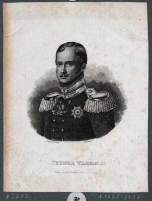 Bildnis Friedrich Wilhelm III., König von Preußen und Markgraf von Brandenburg