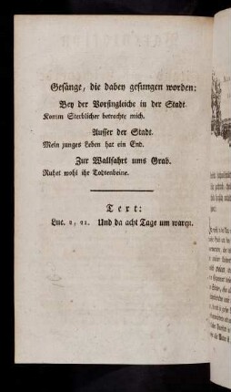2, Gesänge, die haben gesunden worden