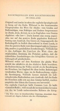 Rechtsquellen und Rechtsfindung in England