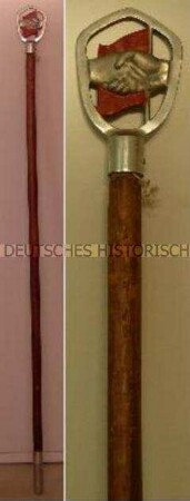 Fahnenstange zur Auszeichnungsfahne des Museums für Deutsche Geschichte, mit Fahnenspitze