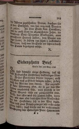 Siebenzehnter Brief.