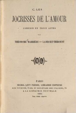 Les Jocrisses de l'amour