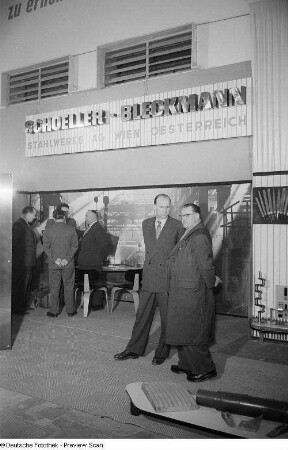 Messestand Stahlwerke AG Schoeller-Bleckmann, Wien, auf der Leipziger Frühjarsmesse