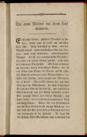 Die arme Wittwe mit ihren fünf Kindern