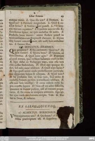 Ex Libro Secundo.