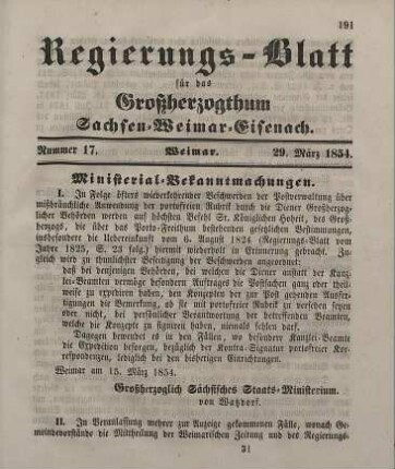 Nr. 17 : 29. März 1854