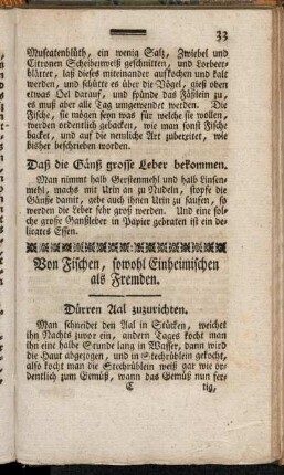 Von Fischen, sowohl Einheimischen als Fremden.
