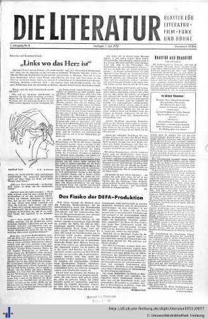 Nr. 8, 1. Juli 1952