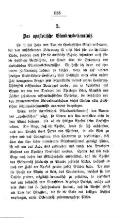 Das apostolische Glaubensbekenntniß