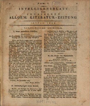 Jenaische allgemeine Literatur-Zeitung. Intelligenzblatt der Jenaischen allgemeinen Literaturzeitung. 1825, 1825