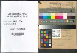 Entnazifizierung Hildegard Behr , geb. 05.07.1911 ()