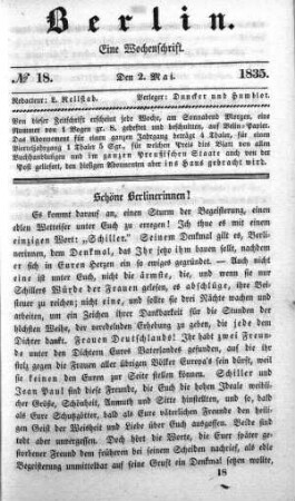 No. 18, 2. Mai 1835