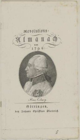 Bildnis des Friedrich Josias von Sachsen-Coburg-Saalfeld
