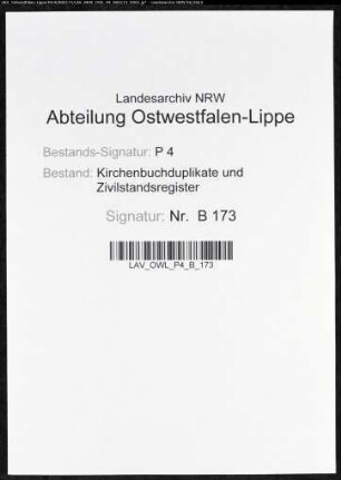 Heiratsbelege zum Zivilstandsregister Lünen (H 1810)