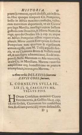 Anno urbis DCLXXIII ... Cornelius Sulla Felix II. Q. Caecilius Metellus Pius.