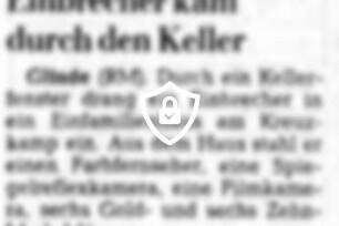 Einbrecher kam durch [Name maskiert]