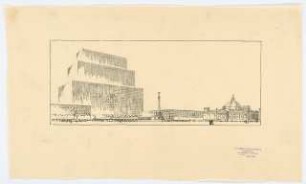 Reichshaus am Königsplatz, Berlin-Tiergarten Großer Block: Perspektivische Ansicht