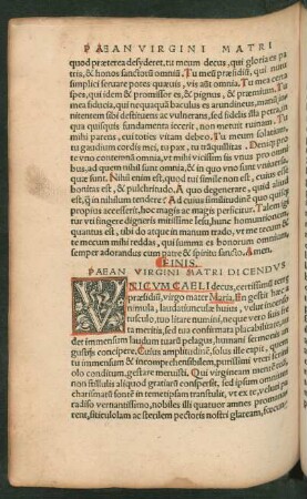 Paean Virgini Matri Dicendus