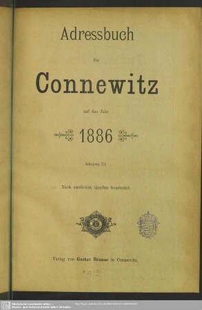 1886: Adreßbuch für Connewitz : auf das Jahr ...