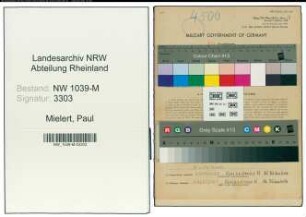 Entnazifizierung Paul Mielert , geb. 12.01.1908 (Dolmetscher)