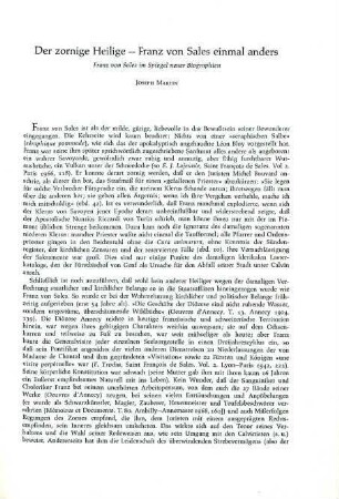 391-393 Der zornige Heilige - Franz von Sales einmal anders