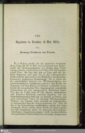 VIII. Napoleon in Dresden (8. Mai 1813)