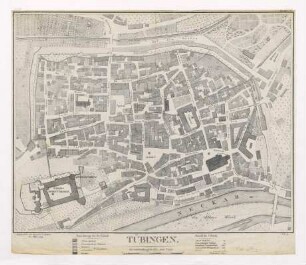 Tübingen. Katasterplan : Kupferstich