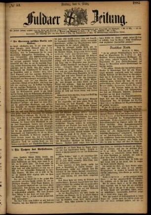 Ausgabe vom Freitag, den 06. März 1885.