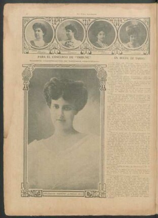 Para el concurso de "Tribune" - Nuestra contribución de bellezas argentinas : Sra. Arminda Thwaites de Ramos Mejía