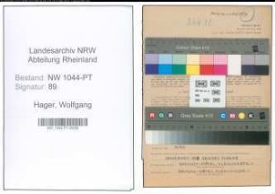 Entnazifizierung Wolfgang Hager , geb. 14.07.1894 (Baurat)