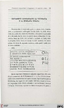 14: Trovamenti risguardanti la topografia e la epigrafia urbana, [10]