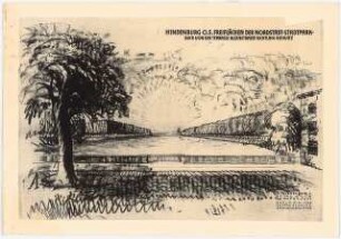 Stadtpark, Hindenburg: Freiflächen der Nordstadt, Stadtpark, Blick von der Terrasse Alsenstraße Richtung Gleiwitz