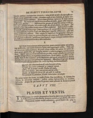 Caput VIII. De Plagis Et Ventis