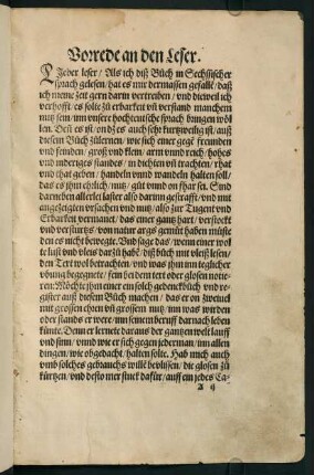 2r-4r, Vorrede an den Leser