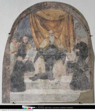 Der Heilige Benedikt übergibt den Heiligen Placuidus und Maurus die Ordensregel