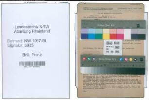 Entnazifizierung Franz Brill , geb. 08.08.1907 (Kaufmann)