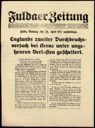 Ausgabe vom Dienstag, den 24. April 1917.