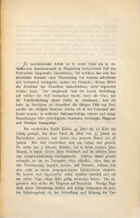 Zur Casuistik der Pericarditis suppurativa : Inaug.-Diss.