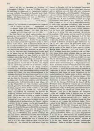215-217 [Rezension] Kolde, Theodor (Hrsg.), Beiträge zur bayerischen Kirchengeschichte. 11. Bd