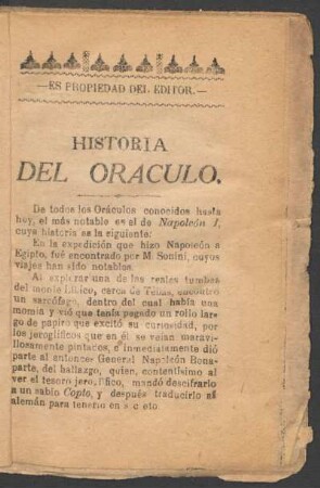 Historia del Oráculo.