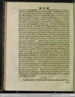 §. LX. Quaeritur, quomodo respirationis denegatio aquam sub aqua interanea subire prohibeat?