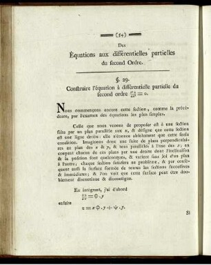 Des Équations aux différentielles partielles du second Ordre.