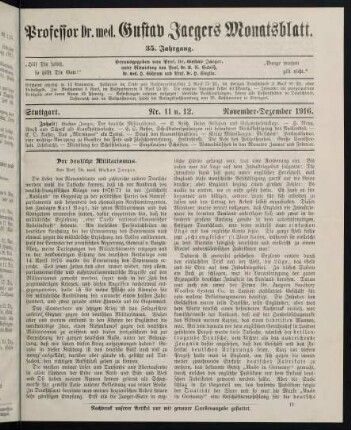 61-72, Nr. 11 u. 12. November-Dezember 1916.