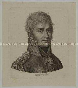 Brustbildnis des preußischen Generals der Kavallerie Ludwig von Borstell im Uniformrock mit Ordensschmuck