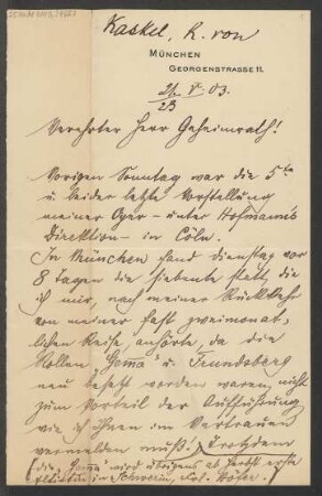 Brief an Ludwig Strecker  an B. Schott's Söhne : 21.05.1903