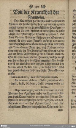 Von der Kranckheit der Frantzosen